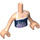 LEGO Emma Torso, with Dark Blue Halter Top with Flowers and Necklace Pattern (92456)