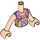 LEGO Emma avec Tan Dress Friends Torse (59637 / 73141)