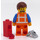 LEGO Emmet - Lopsided Closed Mouth Smile und Platte auf Bein Minifigur