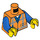 LEGO Emmet Minifigura Torso con Worn Rayas (973 / 76382)