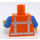 LEGO Emmet Minifig Torso med Worn Striber (973 / 76382)