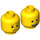 LEGO Emmet Minifigure Head (Recessed Solid Stud) (3626 / 20719)