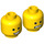 LEGO Emmet Minifigure Head (Recessed Solid Stud) (3626 / 44179)