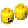 LEGO Emmet Minifigure Head (Recessed Solid Stud) (3626 / 47640)