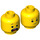 LEGO Emmet Minifigure Head (Recessed Solid Stud) (3626 / 65684)