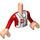 LEGO Ewa Torso, with Red Jacket and White Scarf Pattern (92456)