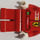 LEGO F. Massa mit Torso Stickers und Schmucklos rot Helm Minifigur