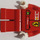 LEGO F. Massa con Torso Pegatinas y Plano Rojo Casco Minifigura