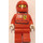 LEGO F1 Ferrari Pit Crew Member met Vodafone/Shell Stickers Aan Torso minifiguur