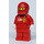 LEGO F1 Ferrari Pit Crew Member mit Vodafone/Shell Stickers auf Torso Minifigur