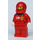 LEGO F1 Ferrari Pit Crew Member med Vodafone/Shell Klistermærker på Torso Minifigur