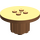 LEGO Fabuland Brown Rond Table avec Goujons au centre (4223)