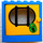LEGO Fabuland Door Frame 2 x 6 x 5 with Yellow Door and Bars with Lock