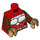 LEGO Falcon met Rood Pak en Built Vleugels Minifiguur Torso (973 / 76382)