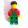 LEGO Farmer, green overalls and black bill cap Town Minifigure