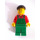 LEGO Farmer, green overalls en Zwart bill Pet Town minifiguur