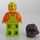 LEGO Farmer, Man, Lime Overalls, Dark Brown Hair and Beard Minifigure