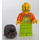 LEGO Contadino, Uomo, Lime Salopette, Dark Marrone Capelli e Barba Minifigure