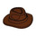 LEGO Fedora Hat with Dark Brown Band and Dark Brown Hair (1849 / 106160)
