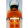 LEGO Kvinne Astronaut i Oransje Space Drakt Minifigur