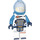 LEGO Weiblich Astronaut mit Dunkles Azur Helm und Brille Minifigur