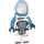 LEGO Female Astronaut met Dark Azure Helm minifiguur