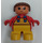 LEGO Female Child with Yellow Overalls and Hearts Duplo Figure