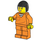 LEGO Female Crook with Black Hair Minifigure