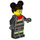 LEGO Female Firefighter with Dark Brown Curly Hair Minifigure