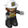 LEGO Female Firefighter with Gray Hands and White Helmet with Badge Duplo Figure
