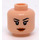 LEGO Kvinne Hode, smile Eller Røde øyne (Forsenket solid knott) (3626 / 20263)