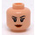 LEGO Female head, smile or red eyes (Recessed Solid Stud) (3626 / 20263)
