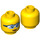 LEGO Female Kopf mit Light Blau Goggles und Lopsided Smile (Einbau-Vollbolzen) (3626 / 29490)