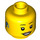 LEGO Female Head with Open Smile and Hearing Aid (Recessed Solid Stud) (3626 / 69148)