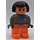 LEGO Female Medic, Bob Haar Schwarz Duplo Abbildung