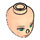 LEGO Female Minidoll Kopf mit Green Augen und Freckles (37292 / 92198)