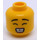 LEGO Female Minifigure Head with Black Eyebrows, Smile with Tongue / Closed Eyes and Wide Grin with Teeth (Recessed Solid Stud) (3626)