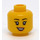 LEGO Female Minifigure Kopf mit Eyelashes und Smile (Einbau-Vollbolzen) (3626 / 56663)