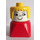 LEGO Weiblich auf Rot Basis mit Gelb Haar Duplo-Figur