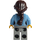 LEGO Female Shirt with Two Buttons and Shell Pendant, Ponytail Long French Braided hair Minifigure