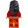 LEGO Femelle Town Minifigurine, Mi-longueur Noir Cheveux, Pull-over Cropped avec Arc, Cœur Collier, Orange Jambes