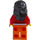 LEGO Female Town Minifigure, Mid-Length Black Hair, Sweater Cropped With Bow, Heart Necklace, Orange Legs