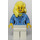 LEGO Female mit Blond Haar, Medium Blau Blouse mit Shell Necklace, und Weiß Beine Minifigur