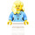 LEGO Female met Blond Haar, Medium Blauw Blouse met Shell Necklace, en Wit Poten minifiguur