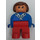 LEGO Female with Blue Blouse with White Lace Trim Duplo Figure