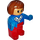 LEGO Female with Blue Blouse with White Lace Trim Duplo Figure