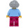 LEGO Mujer con Bright Luz Azul Chaqueta Minifigura