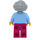 LEGO Female met Bright Light Blauw Jacket minifiguur