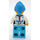 LEGO Kvinna med Mörk Azure Hår Minifigur