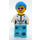 LEGO Kvinde med Mørk Azure Hår Minifigur